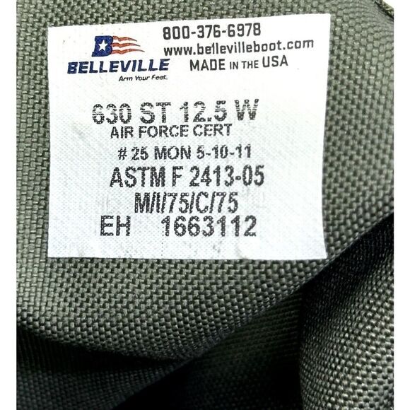 Belleville‎ 630ST Men\'s 8-in ST EH USAF Tactical Boot Sage Green 12.5 W US New main image 7